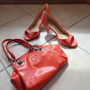 Russell & Bromley leather handbag and heels